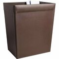 Dacasso Wastebasket, Choco Leather, 32QT, 14-1/4inx10-1/4inx16-1/2in, BN DACA3432